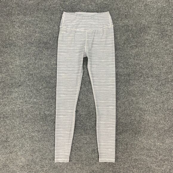 Allfenix Striped Legging Womens XS Extra Small White Black High Rise Pull On - Picture 2 of 9